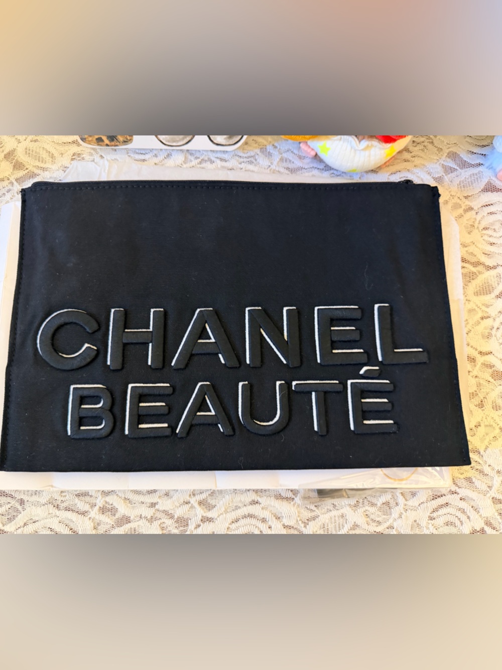 Chanel beauty pouch.